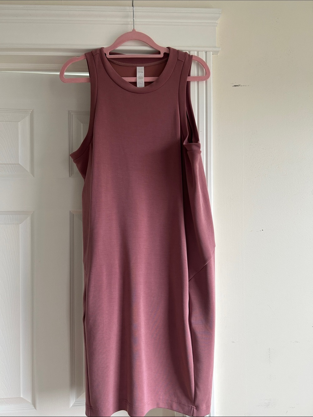 Dodos Sleeveless Mauve Tank Dress - Women's Casual Shift with pockets